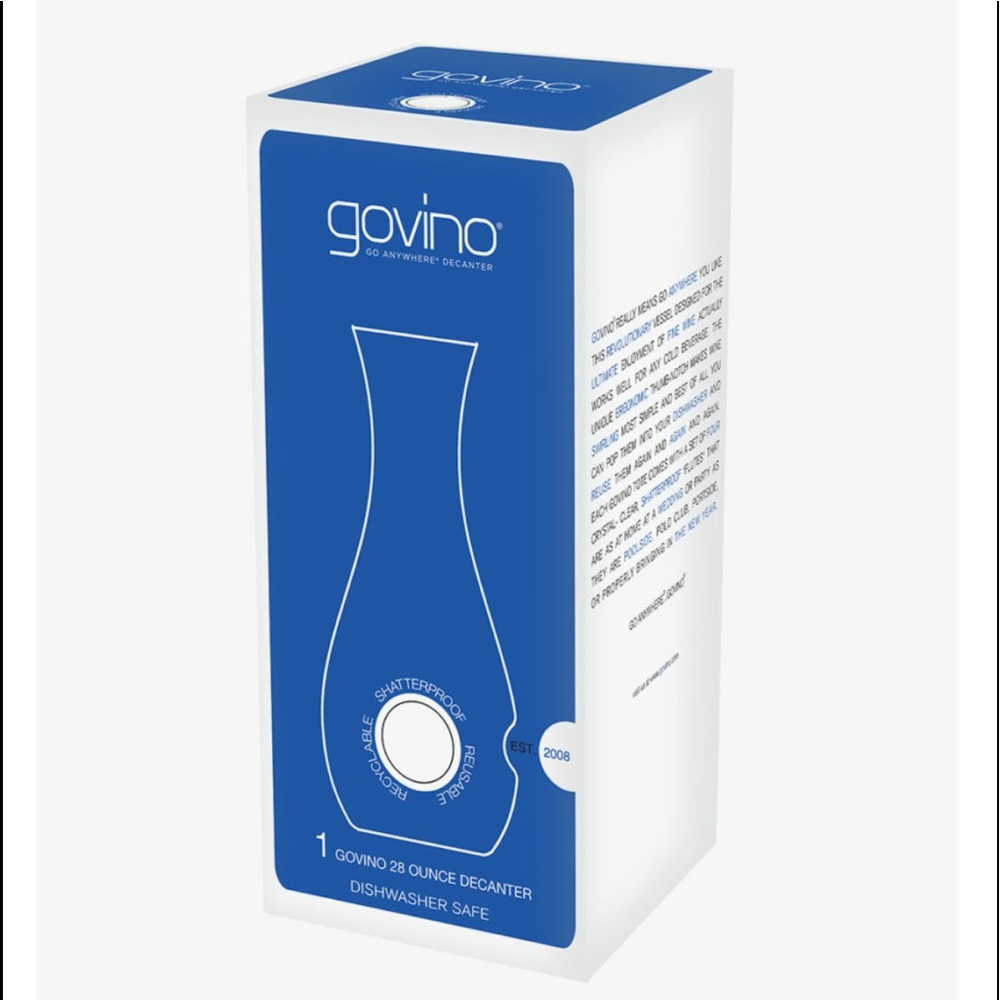 GoVino Go Anywhere Wine Decanter Shatterproof - Picture 4 of 5